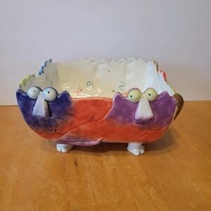 Joy Cats Large 10" Serving Bowl Studio Design